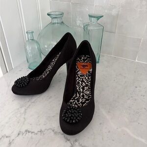 Rocket Dog Suede Heels with Embellished Toe